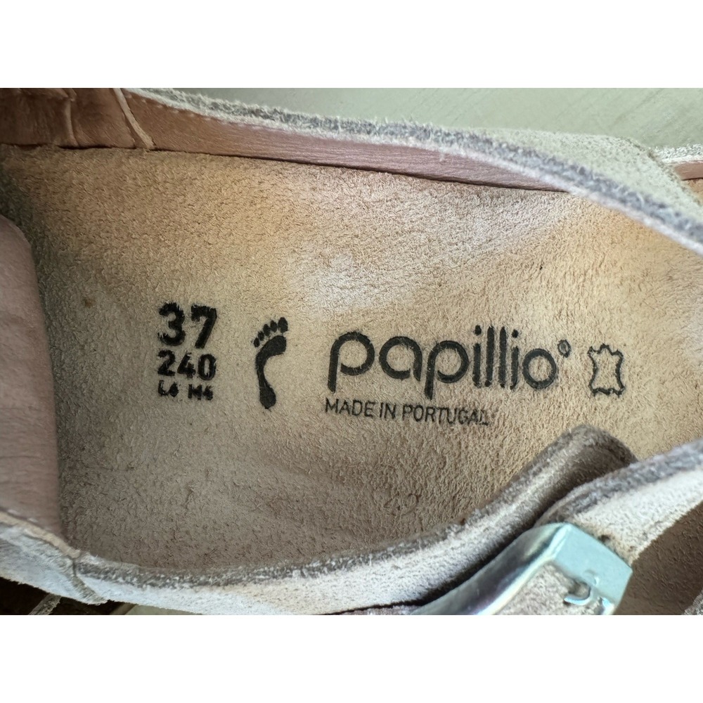 Birkenstock Papillio Elisa Wedges Gladiator Sandals Womens Size 6/EU 37 Beige - Picture 10 of 11